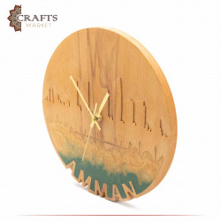 Decorative Wall Clock with the Word Amman Design
