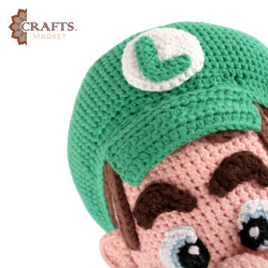 A handmade Luigi doll A handmade Luigi doll