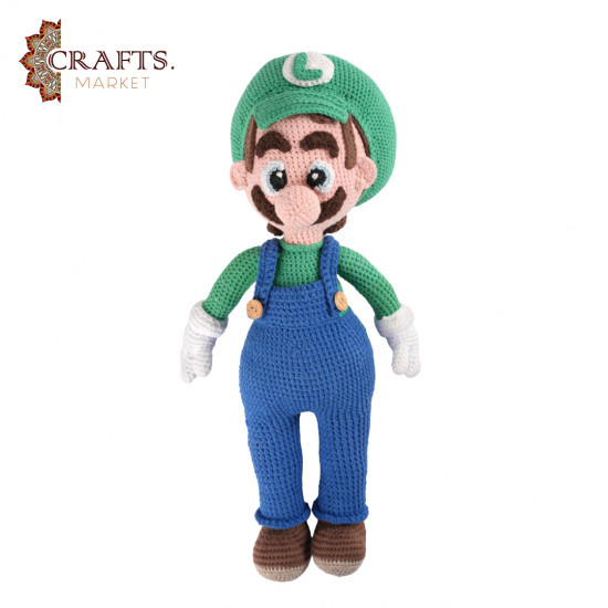 A handmade Luigi doll A handmade Luigi doll