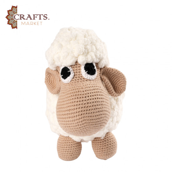 A handmade sheep doll