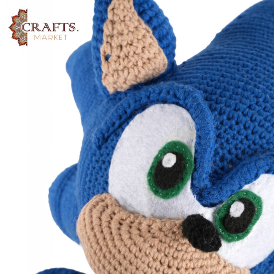 A handmade Sonic doll