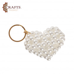 Handmade beaded keychain – 3D “Heart”