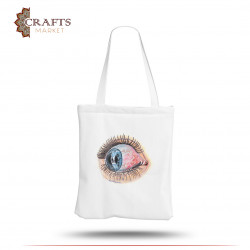 Women's canvas bag with eye design