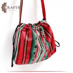 Handmade Multi-Color Fabric Women Shoulder Bag  with "Traditional" design
