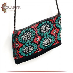 Hand-Embroider Multi-Color Fabric Women Clutch Bag