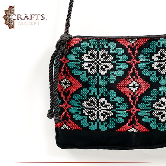 Hand-Embroider Multi-Color Fabric Women Clutch Bag