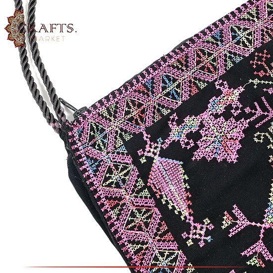 Hand-Embroider Multi-Color Fabric Women Shoulder Bag