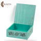 Handcrafted Turquoise Wooden Box