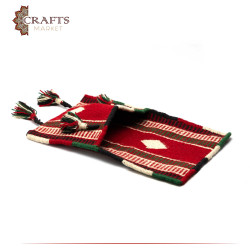 Handmade Multi-Color Wool Tool Holder with an Arabic Design