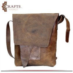 Handmade Brown Genuine Leather Women's Cross Bag 