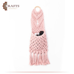 Handmade Pink Crochet Equipment Holder 