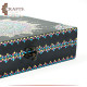 Rectangular Hand-painted Wooden Box adorned with Mandala design