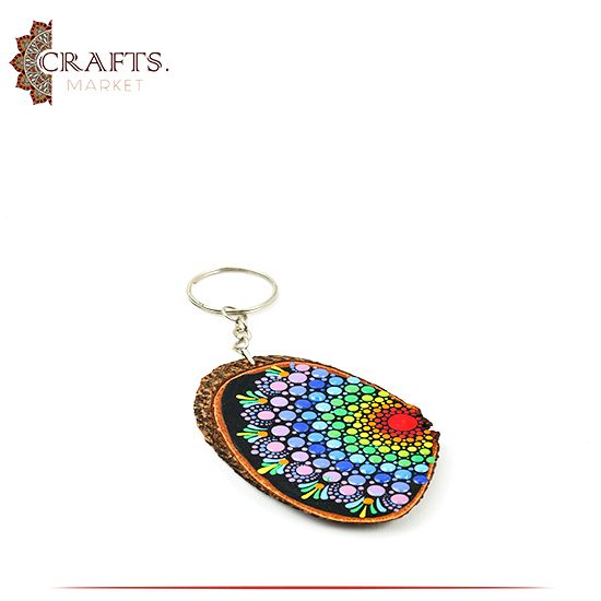 Hand-painted Wooden Key Chain
