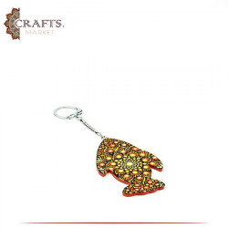 Hand-painted Wooden " Fish " Key Chain
