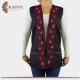 Handmade Black Women's Vest Peasant embroidery design