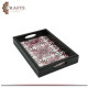 Handcrafted Black Wooden Tray with embroidery design