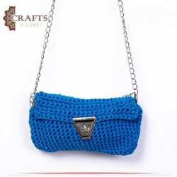 Handmade Blue Women's Shoulder Bag