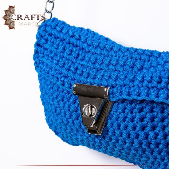 Handmade Blue Women's Shoulder Bag Handmade Blue Women's Shoulder Bag
