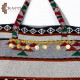 حقيبة سفر من القماش بالوان متعددة مصنعة يدويا