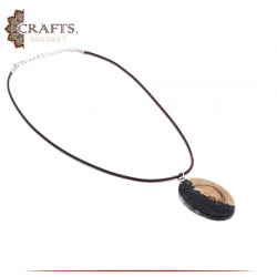 Handmade Dark Brown Leather Necklace