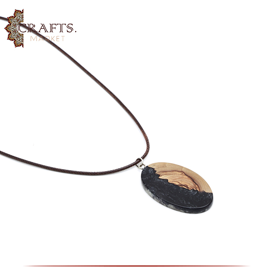 Handmade Dark Brown Leather Necklace