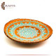 Hand-painted Wooden Round Bowl with a "Mandala" Design