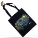 Handmade Black Canvas Fabric Women's Tote Bag Handmade Black Canvas Fabric Women's Tote Bag