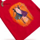 Handmade Red Canvas Fabric Women's Tote Bag Handmade Red Canvas Fabric Women's Tote Bag