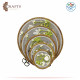 Handcrafted Linen Round Embroidery Hoop Set with a Flower Design, 5 PCs