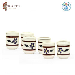Handmade Duo-Color Spice Clay Set with a Roses design, 6 Pcs 