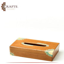 Hand-painted Wooden Tissue Box decorated with Mandala Design