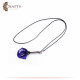 Handmade purple Unisex Glass Necklace
