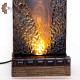 Handcrafted Wooden Table Lamp with Palestine Map design