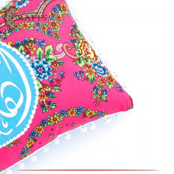 Handmade Embroidery Pillow Cover with a  " اهلا و سهلا " design