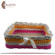 Handmade Multicolor Fabric Crochet Box