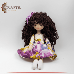 Handmade Multicolor " Lujain " Fabric Doll 