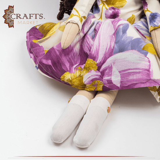 Handmade Multicolor  Lujain  Fabric Doll 
