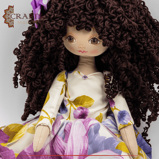 Handmade Multicolor  Lujain  Fabric Doll 
