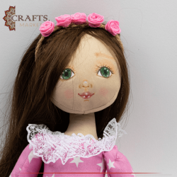 Handmade Multicolor " Lujain " Fabric Doll